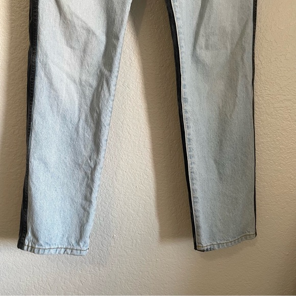 Revice Two Tone Ex Boyfriend Straight Leg Denim Jeans Blue & Black Size 25 - Picture 5 of 10